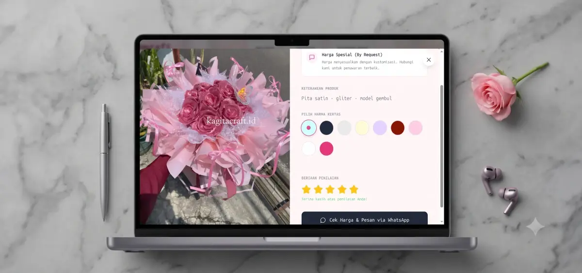 Premium Florist E-Commerce (Kagita Craft)